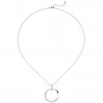 Collier Kette mit Anhänger 925 Sterling Silber eismatt 10 Zirkonia 45cm