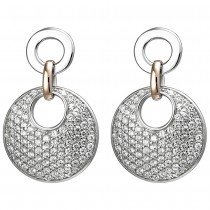 Ohrhänger 925 Sterlingsilber bicolor vergoldet 178 Zirkonia Ohrringe