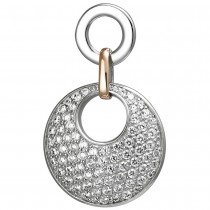 Anhänger 925 Sterlingsilber bicolor vergoldet 80 Zirkonia Silberanhänger