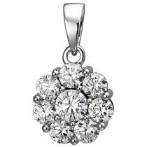 Anhänger 925 Sterlingsilber 8 Zirkonia Silberanhänger