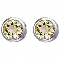 Ohrstecker 925 Sterlingsilber 2 Citrine orange Ohrringe