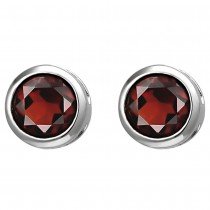 Ohrstecker 925 Sterlingsilber 2 Granate rot Ohrringe