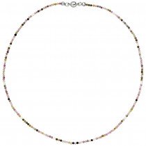 Halskette Kette mit Süßwasser Perlen und Turmalin 46cm