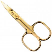 Pfeilring Nagelschere 9cm vergoldet gebogen