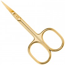 Pfeilring Hautschere 9cm vergoldet gebogen