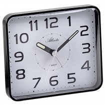 Wecker Quarz analog schwarz leise ohne Ticken mit Licht