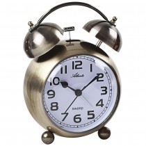 Atlanta 2102/9 Wecker Quarz analog golden Glockenwecker Doppelglockenwecker