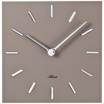 Atlanta Wanduhr Quarz analog braun eckig viereckig