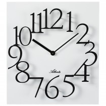 Atlanta Wanduhr Quarz analog weiß eckig viereckig