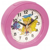 Atlanta 1998/17 Wecker für Kinder Quarz analog MEERJUNGFRAU Kinderwecker rosa