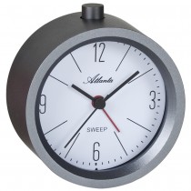 Atlanta 3099/4 Wecker Quarz analog anthrazit leise ohne Ticken mit Licht