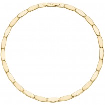 Collier Halskette Edelstahl gold-farben beschichtet 46 cm