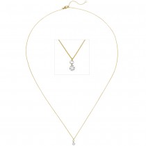 Collier 750 Gold Gelbgold 2 Diamanten Brillanten 45 cm