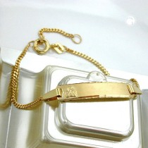 Schildarmband diamantiert 375 Gold