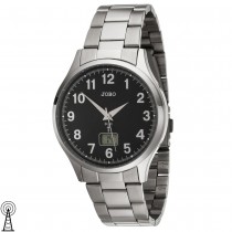 JOBO Herren Armbanduhr Funk Funkuhr Edelstahl Datum Herrenuhr