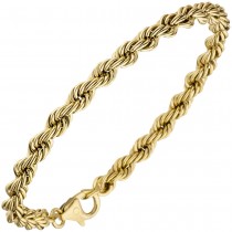 Kordelarmband 585 Gold Gelbgold 19 cm