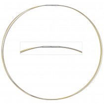 Halsreif 5-reihig bicolor vergoldet 42 cm Halskette Kette