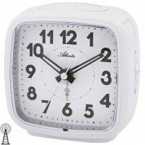 Wecker Funk Funkwecker weiß mit Licht Snooze