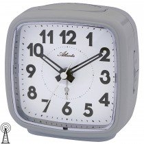 Wecker Funk Funkwecker grau mit Licht Snooze
