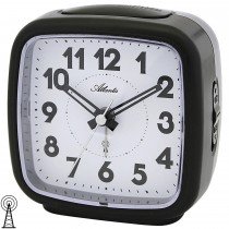 Wecker Funk Funkwecker schwarz mit Licht Snooze