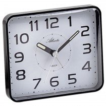 Wecker Quarz analog schwarz leise ohne Ticken mit Licht