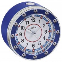 Wecker für Kinder Quarz Kinderwecker Fußball Fußballwecker blau