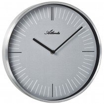 Atlanta 4530/19 Wanduhr Quarz analog silbern rund