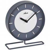 Atlanta Tischuhr Quarz grau rund