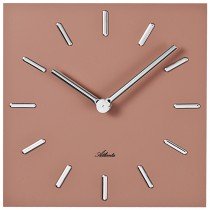 Atlanta Wanduhr Quarz analog altrosa eckig viereckig