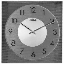 Atlanta Wanduhr Quarz analog Metall mit Glas