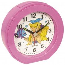 Atlanta 1998/17 Wecker für Kinder Quarz analog MEERJUNGFRAU Kinderwecker rosa