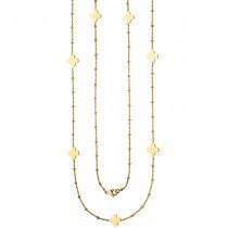 Halskette Edelstahl gold-farben beschichtet 90 cm