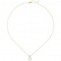 Kette mit Anhänger 750 Gold Gelbgold 1 Süßwasser Perle 45 cm