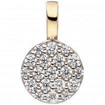 Anhänger 333 Gold Gelbgold 19 Zirkonia