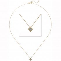 Collier Kette mit Anhänger 333 Gold Gelbgold 1 Zirkonia 45 cm 1.3g