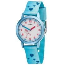 JOBO Kinder Armbanduhr Quarz Analog Edelstahl Aluminium Kinderuhr blau