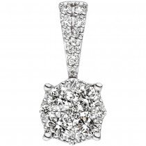 Anhänger 585 Gold Weißgold 18 Diamanten Brillanten 0,36ct. Diamantanhänger