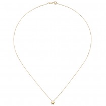 Collier Halskette mit Anhänger Stern 375 Gold Gelbgold 42 cm Kette