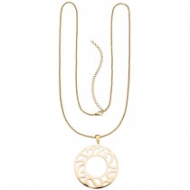 Collier Edelstahl gelbgoldfarben beschichtet 80 cm