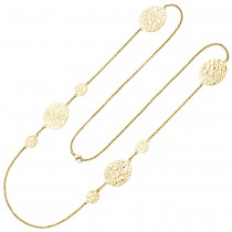 Collier Halskette Edelstahl gelbgoldfarben beschichtet 90 cm Kette