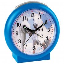 Atlanta 2121/5 Wecker für Kinder Kinderwecker PFERDE Quarz blau Pferdewecker