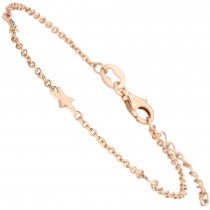 Armband Sterne 925 Sterling Silber rotgold vergoldet 19 cm