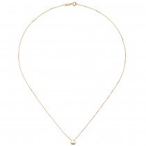 Collier Halskette mit Anhänger Herz 375 Gold Gelbgold 42 cm