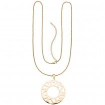 Collier Edelstahl gelbgoldfarben beschichtet 80 cm