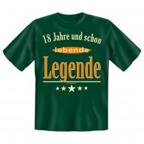 Fun T-Shirt 18 Jahre und schon Legende