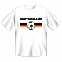 Fun T-Shirt Fussball Deutschland Fahne Ball