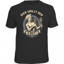 Fun T-Shirt - hier grillt der Chef