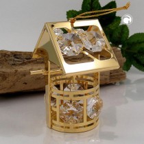 Wunschbrunnen mit Glas-Steinen Kristallglas