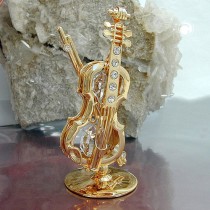 Violine mit Glas-Steinen