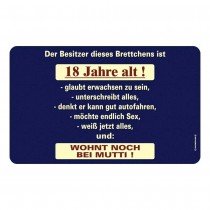 Frühstücksbrettchen Brotzeit - 18 und wohnt bei Mutti